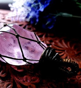 原石手工编织腊绳吊坠