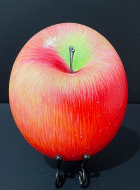 石材摆件中式客厅手绘饰品