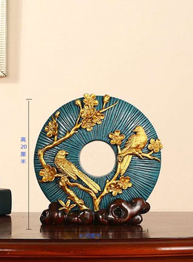 圆盘抖音酒店装饰摆件美式乔迁