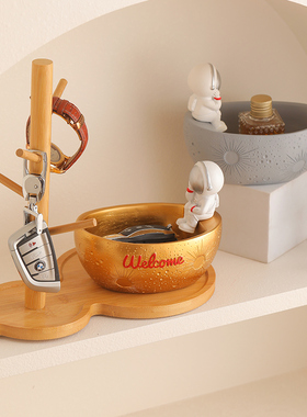 沃高树脂收纳中式桌面摆件实用