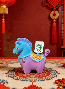 洛阳唐三彩小胖马博物馆文创摆件