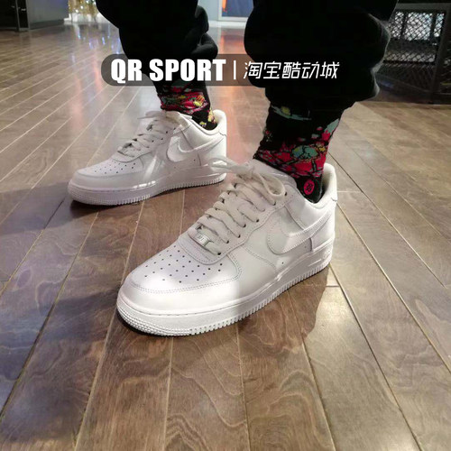 Nike耐克 男子AIR FORCE 1 经典纯白空军1号运动休闲鞋 - 图0