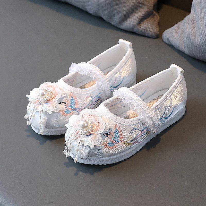 女童手工绣花鞋中国风老北京布鞋儿童汉服鞋古装鞋宝宝马面裙童鞋,淘宝优惠券,粉丝福利购,淘宝优惠卷