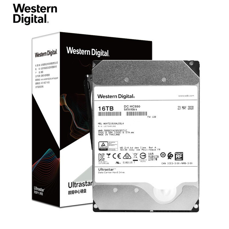 WD/西部/数据 WUH721816ALE6L4 HC550 16TB 西数16T企业级氦气 - 图3