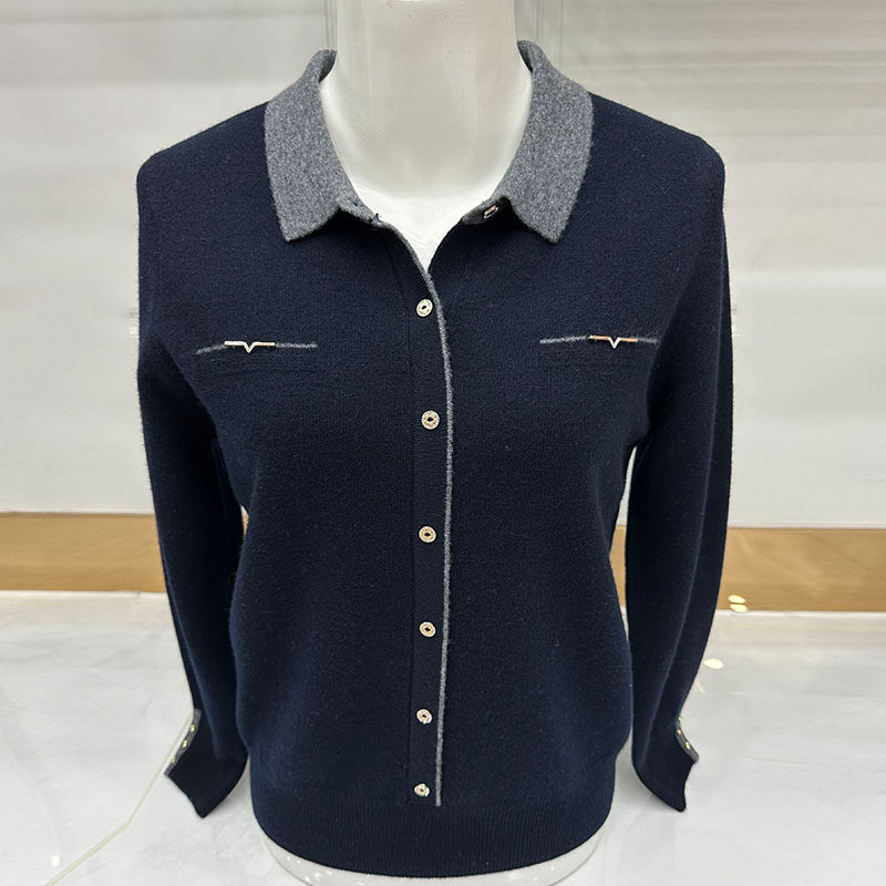 中老年妈妈洋气小衫秋装2025新款上衣翻领t恤针织衫女打底羊毛衫,淘宝优惠券,粉丝福利购,淘宝优惠卷