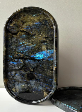 大理石托盘家居摆件梳妆台收纳盘