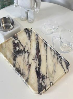 清仓处理天然大理石首饰香薰洗漱用品托盘摆件房间桌面装饰品托盘