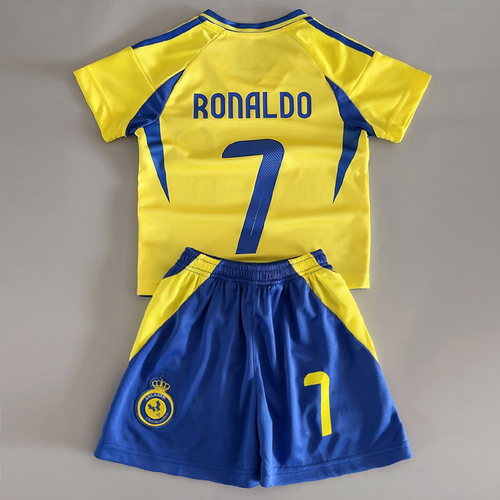 利雅得胜利C罗球衣主场客场儿童足球服套装男女童速干训练服定制 - 图2