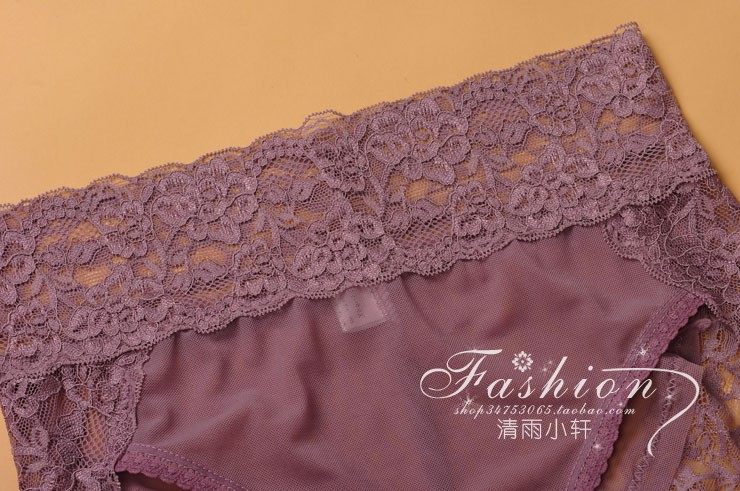 女士内裤性感网纱蕾丝边高腰大码女三角裤头高弹透气无痕纯棉底裆,淘宝优惠券,粉丝福利购,淘宝优惠卷