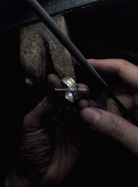 手工金首饰暗黑小众设计戒指