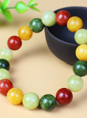 陵固思情侣多宝糖果玉髓水晶手链