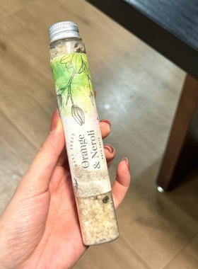 外观不好 外贸香薰甜橙精油干花磨砂浴盐橙花鼠尾草海盐去角质