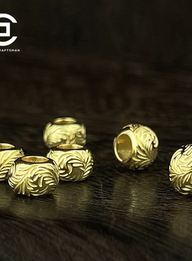 村口工匠18k金银手工唐草金银珠