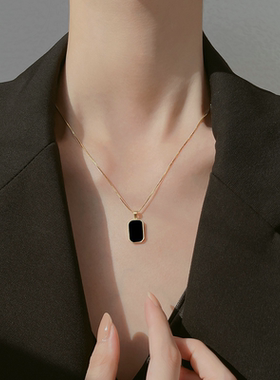 925银黑色项链女款2023新款爆款