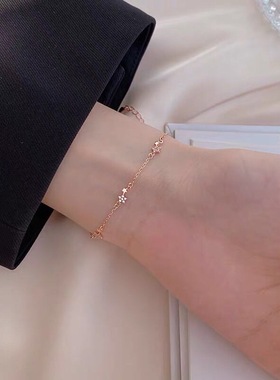 纯银星星手链女ins小众设计闺蜜