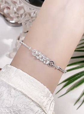 五帝钱币盘缠碎银子铜钱手链女款