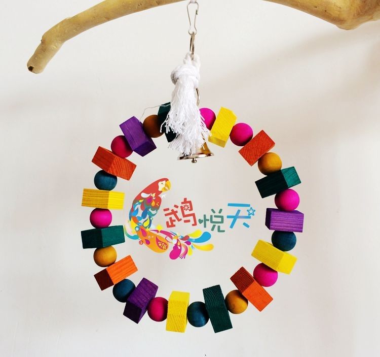 Fatbird鹦鹉宠物鸟用品具原木磨牙磨嘴咬串铃铛破坏类玩具,淘宝优惠券,粉丝福利购,淘宝优惠卷