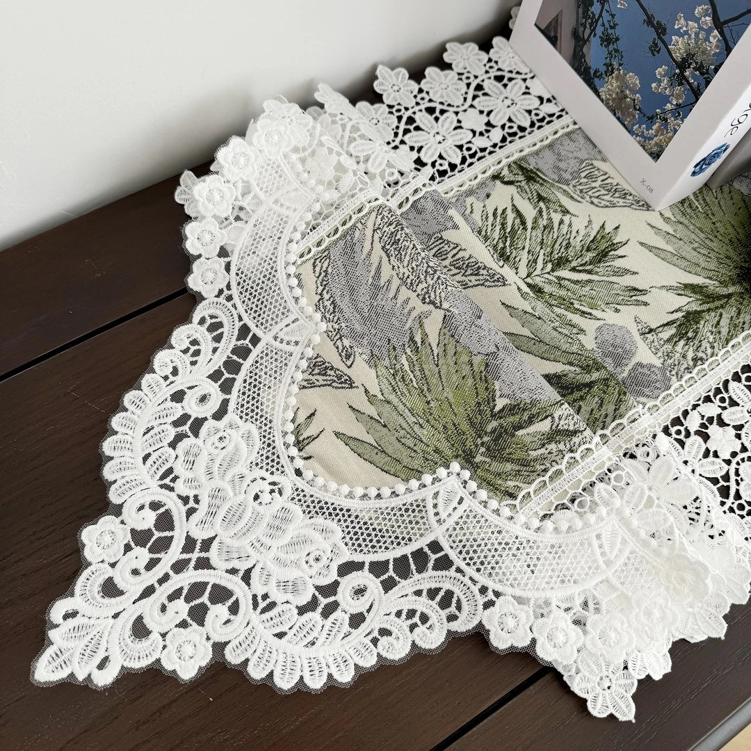 北欧百搭浪漫风餐桌旗美式复古茶几蕾丝桌旗电视柜斗柜法式桌旗,淘宝优惠券,粉丝福利购,淘宝优惠卷