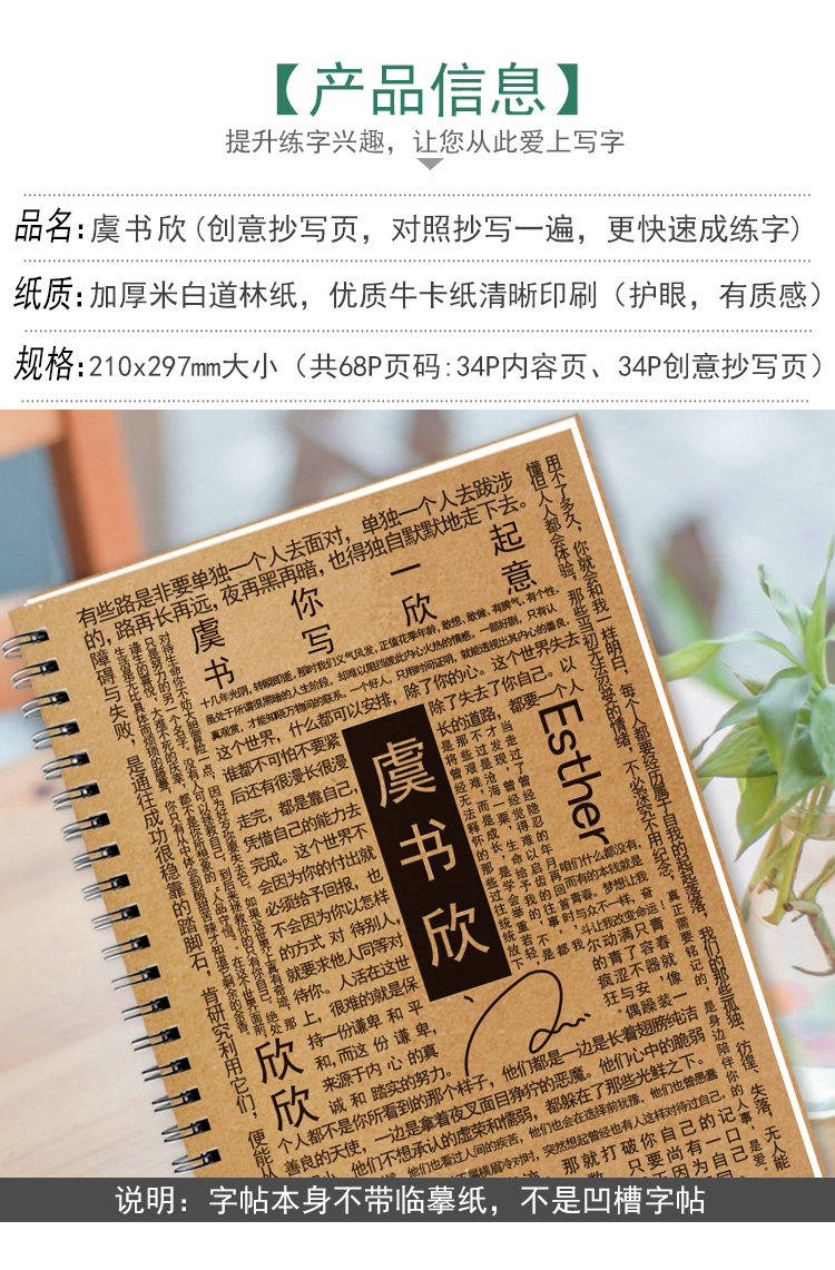 虞书欣歌词本字帖苍兰诀语录小兰花周边同款女生漂亮手写体练字帖 - 图1