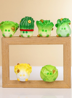 菜来财来创意蔬菜摆件树脂工艺品车载装饰礼物工位电脑屏幕装饰