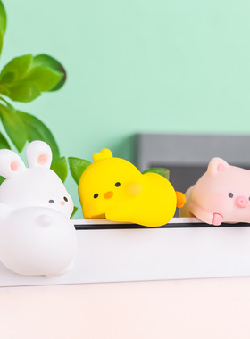 趴趴乐园迷你摆件治愈情绪电脑屏幕显示器公室桌面装饰工位解压