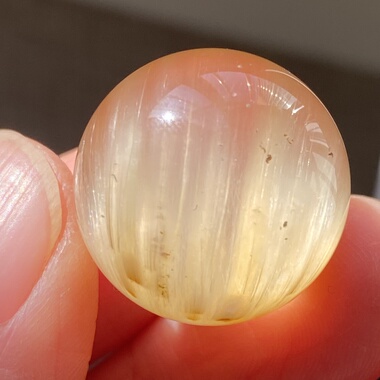 天然水晶顺发黄兔毛吊坠圆珠DIY水晶单珠饰品项链19mm一物一图