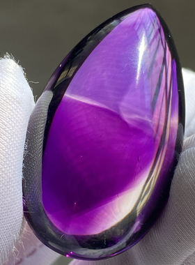 天然水晶紫水晶吊坠浓郁紫晶裸石项坠项链饰品 晶体好 一物一图