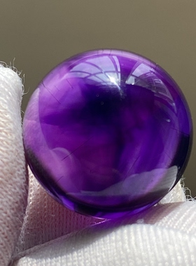 天然水晶紫水晶吊坠圆珠DIY紫晶单珠饰品项链15.5mm一物一图