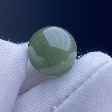 天然水晶绿发晶吊坠圆珠DIY水晶单珠饰品项链12mm一物一图