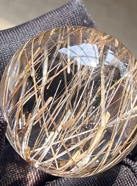 天然水晶碧玺发吊坠圆珠DIY水晶单珠饰品项链挂坠25.5mm一物一图