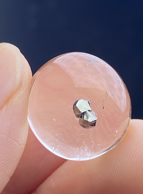 天然水晶包裹体黄铜矿吊坠裸石蛋面DIY铜矿饰品项链一物一图