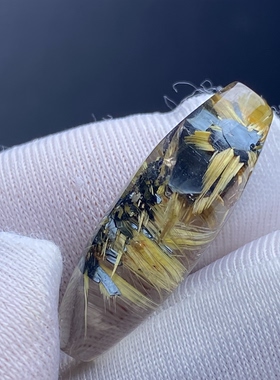 天然水晶钛晶花桶珠吊坠男女款发晶花饰品项链挂坠一物一图