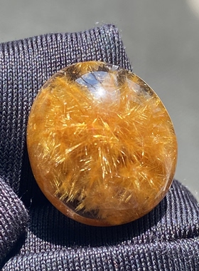 天然水晶发晶花吊坠裸石蛋面DIY水晶饰品项链可做戒指一物一图