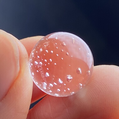 天然水晶满天星水胆吊坠圆珠DIY水晶单珠饰品项链12mm一物一图