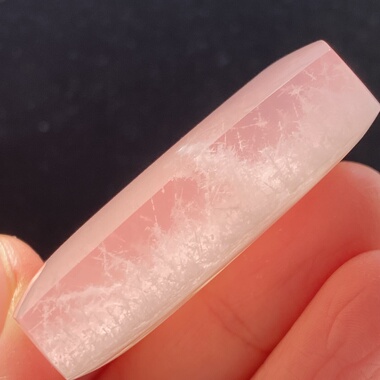 天然粉水晶雪花幽灵吊坠男女款水晶项链挂坠女一物一图