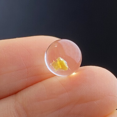 天然水晶油胆吊坠圆珠DIY水胆单珠饰品项链可做戒指8.5mm一物一图