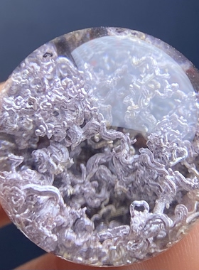 天然水晶紫幽灵吊坠圆珠DIY幽灵聚宝盆单珠饰品项链22.5mm