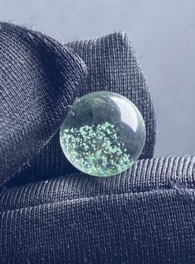 天然水晶青幽灵银山吊坠圆珠DIY幽灵单珠饰品可做戒指9mm一物一图
