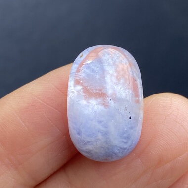 天然水晶蓝兔毛吊坠裸石蛋面DIY水晶饰品项链可做戒指一物一图