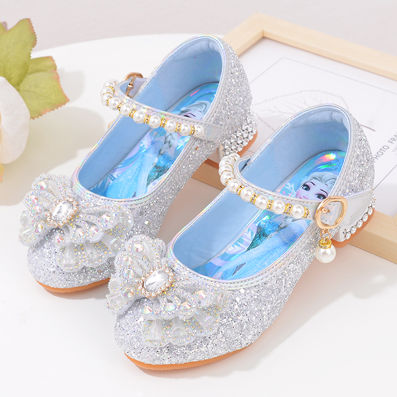儿童公主鞋2025新款爱莎水晶鞋单鞋宝宝小女孩皮鞋韩版女童高跟鞋,淘宝优惠券,粉丝福利购,淘宝优惠卷