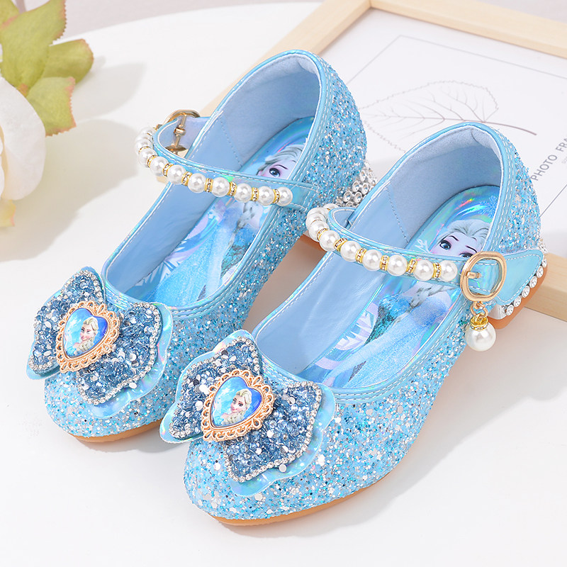 儿童公主鞋2025新款爱莎水晶鞋单鞋宝宝小女孩皮鞋韩版女童高跟鞋,淘宝优惠券,粉丝福利购,淘宝优惠卷