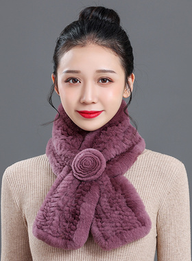 獭兔毛围巾加厚韩版女
