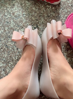 梅丽莎鞋花高仿成人蝴蝶结鞋花果冻鞋钉扣配件金属鞋面花头凉鞋花