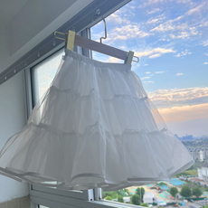 Свадебный кринолин 裙撑lolita洛丽塔40厘米短款两层日常无骨软纱衬裙花田喜事迷你撑