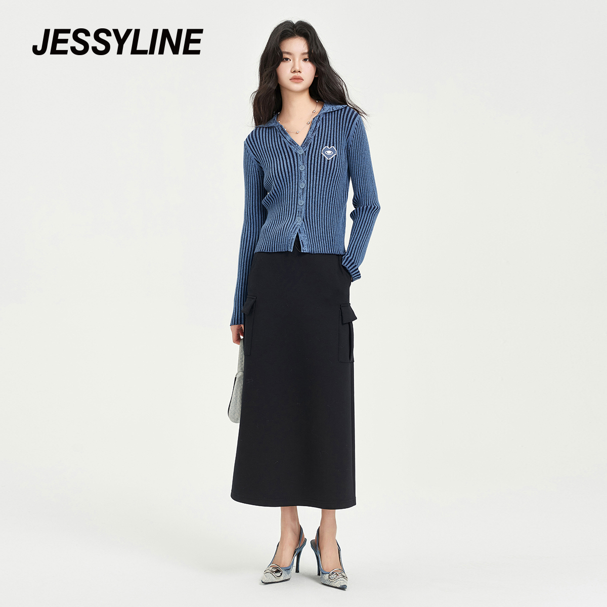 杰茜莱百搭修身显瘦针织开衫女春秋季新款毛衣小外套潮 jessyline-图1