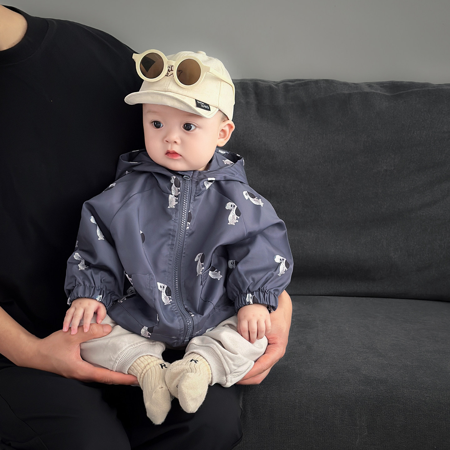 男宝宝春秋季韩版套装婴儿拼色长袖T恤卡通外套百搭休闲裤三件套,淘宝优惠券,粉丝福利购,淘宝优惠卷