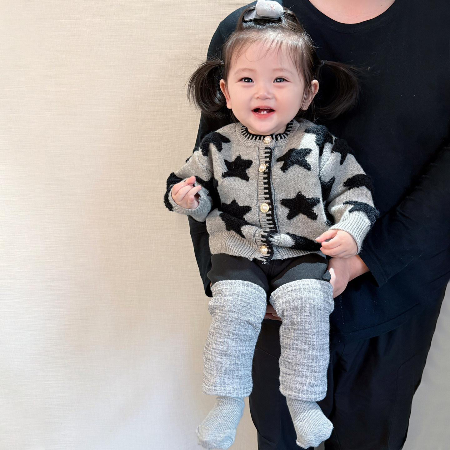女宝宝冬款毛衣外套套装女童洋气休闲针织开衫婴儿加绒保暖打底裤,淘宝优惠券,粉丝福利购,淘宝优惠卷