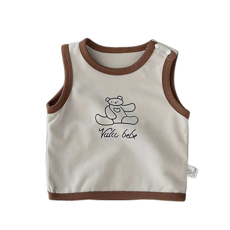 儿童马甲春秋装2026新款韩版坎肩上衣男女宝宝小熊无袖背心童装潮,淘宝优惠券,粉丝福利购,淘宝优惠卷
