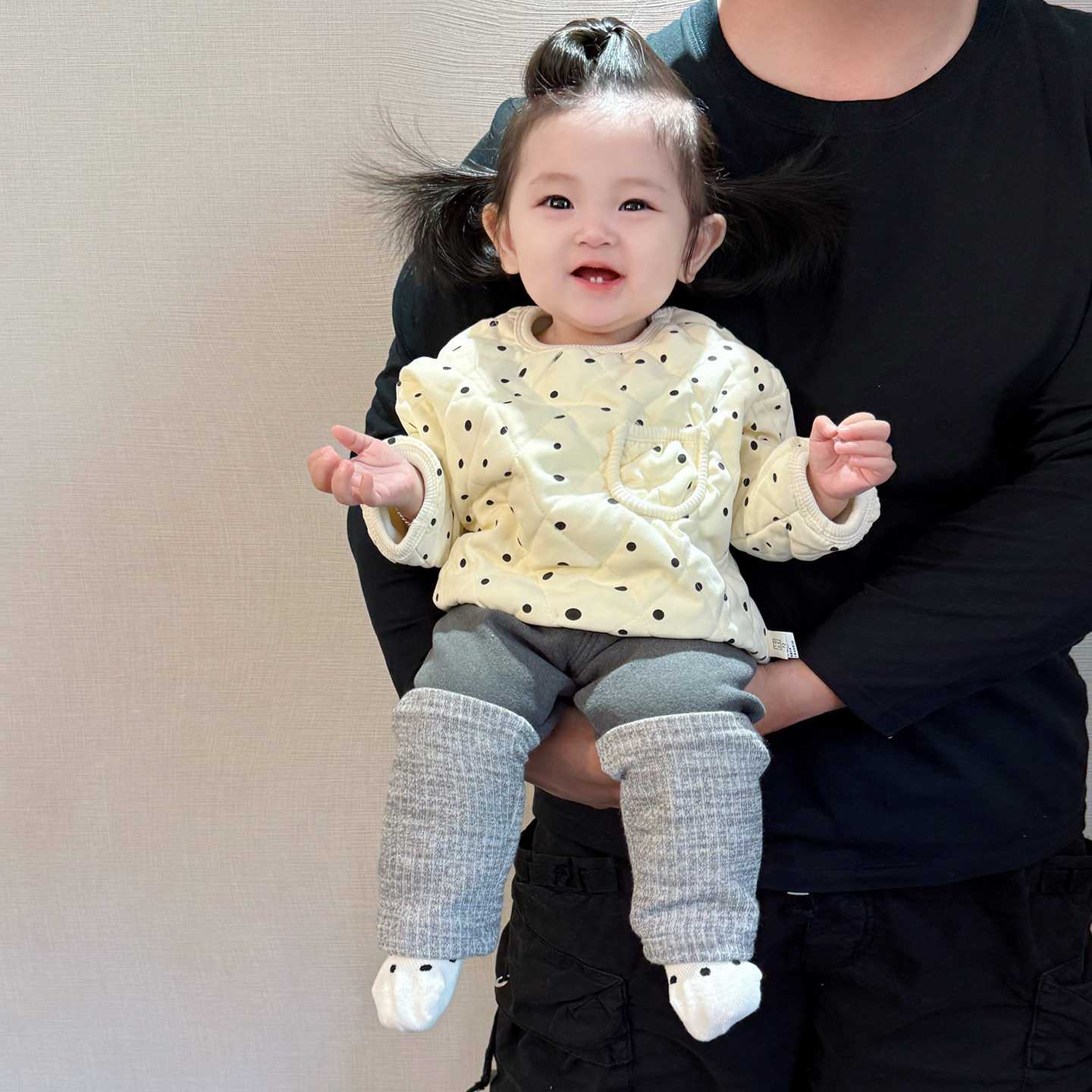 女童冬装韩版套装女宝宝洋气波点加厚棉衣婴幼儿百搭加绒保暖裤子,淘宝优惠券,粉丝福利购,淘宝优惠卷