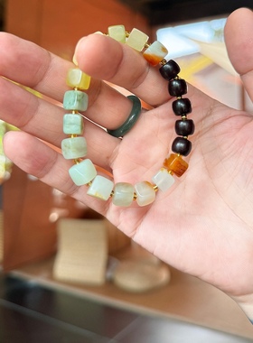 原创设计椰梦岫月链手串